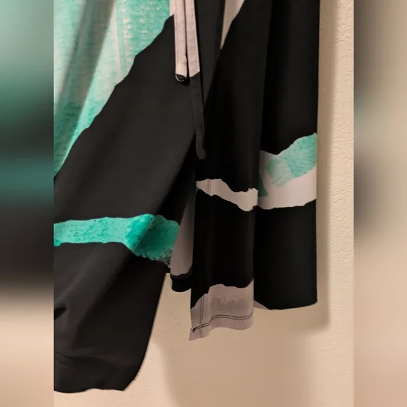 DKNY Black and Teal Midi Dress - Picture 6 of 6